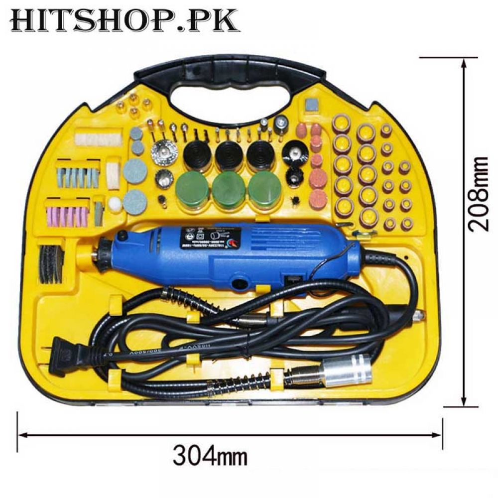 Mini Electric Grinder 211 PCS 110-230V 180W Rotary 6 Variable Speed Tool Kit